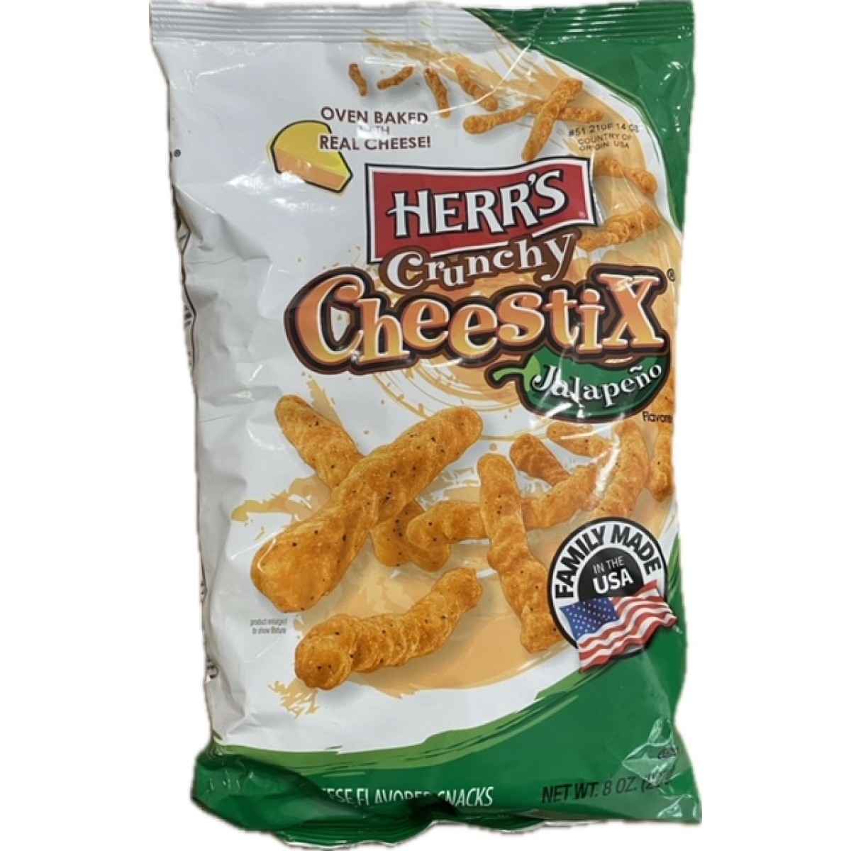 Herr's crunchy cheestix jalapeno 227g